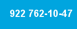 922 762-10-47 922 762-10-47